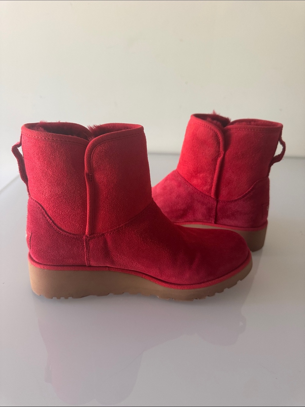 UGG Kristin Classic Slim Booties Red Size 6.5 - Picture 8 of 15